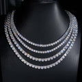 VVS Cz Tennis Chain White Gold 3MM 4MM 5MM