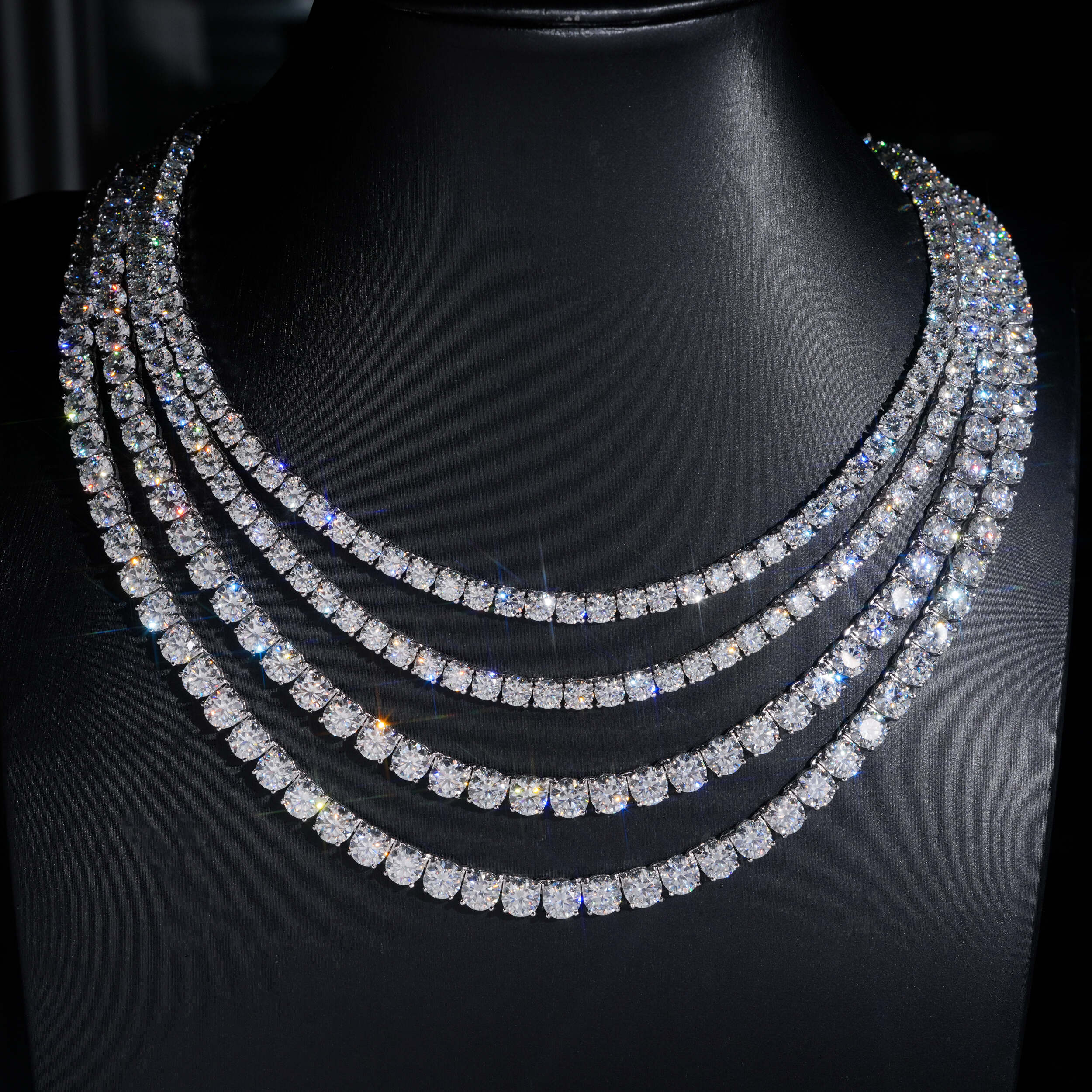 VVS Cz Tennis Chain White Gold 3MM 4MM 5MM