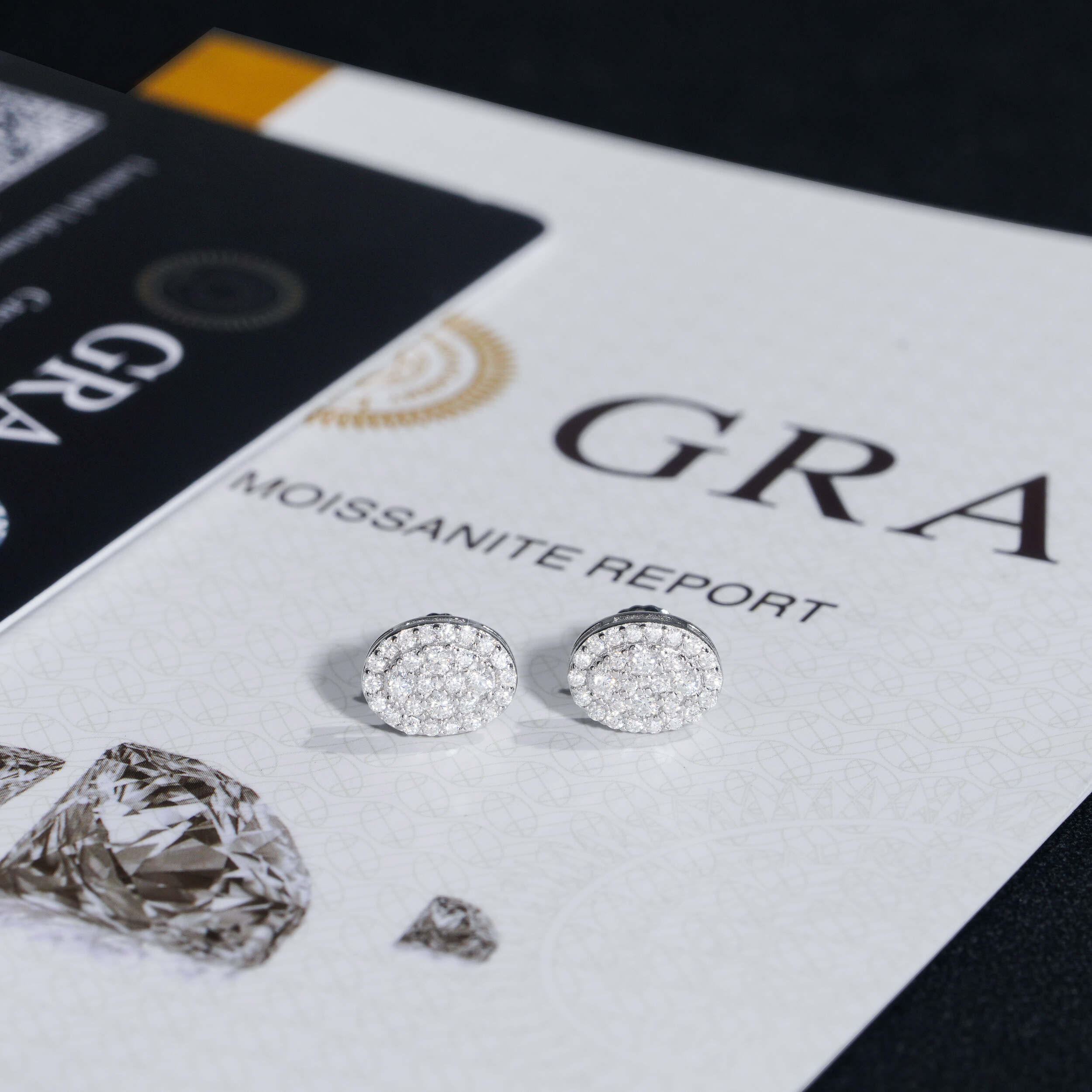 Oval Moissanite Earrings Screw Back Iced Out Hip Hop Jewelry 925 Sterling Silver