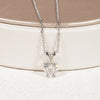 1CT Heart Cut Soliatire Moissanite Diamond Necklace 925 Sterling Silver Women