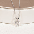 1CT Heart Cut Soliatire Moissanite Diamond Necklace 925 Sterling Silver Women