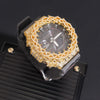 Yellow Gold Camo Band Iced Out G Shock GA2100 Watch