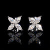 Elegant Design 925 Silver Marquise Cut Moissanite Flower Earrings For Women