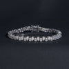 Pear Cut VVS Moissanite Tennis Bracelet 925 Silver