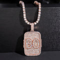 2.5Inch Tall Dog Tag Name Pendant VVS Moissanite Diamond Iced Out