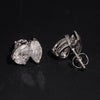 Two Stone Stud Earrings Moissanite Diamond For Men