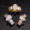 Large Carat Pear Cut Moissanite Diamond Ring