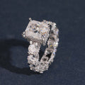 Radiant Cut Fully Iced Women Moissanite Diamond Ring
