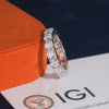 925 Sterling Silver Lab Grown Diamond 4MM Eternity Ring Band