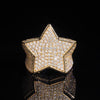 10K Yellow Gold VVS Lab Grown Diamond Star Ring