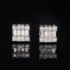 10K White Gold VVS Lab Grown Diamond Stud Earrings For Men