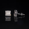 10K White Gold VVS Lab Grown Diamond Stud Earrings For Men