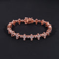 New Arrival Basic Design Bezel Setting VVS Moissanite Diamond Cross Tennis Bracelet