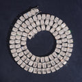 925 Silver Baguette Cut VVS Moissanite Diamond Tennis Chain Necklace