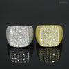925 Sterling Silver Men's VVS Moissanite Diamond Ring Iced Out Hip Hop Jewelry