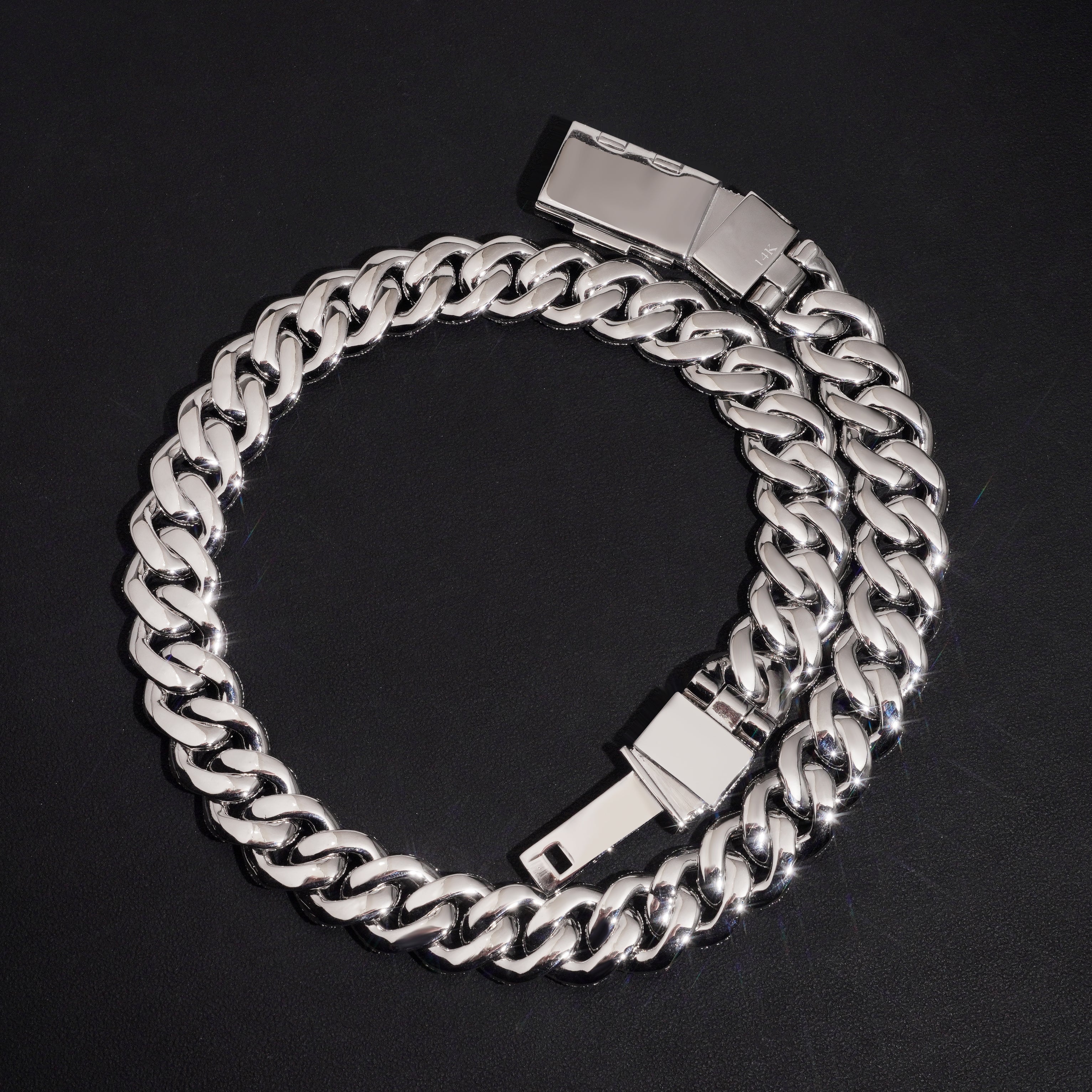 Cross Style 18MM Cuban Link Chain Necklace Moissanite Diamond