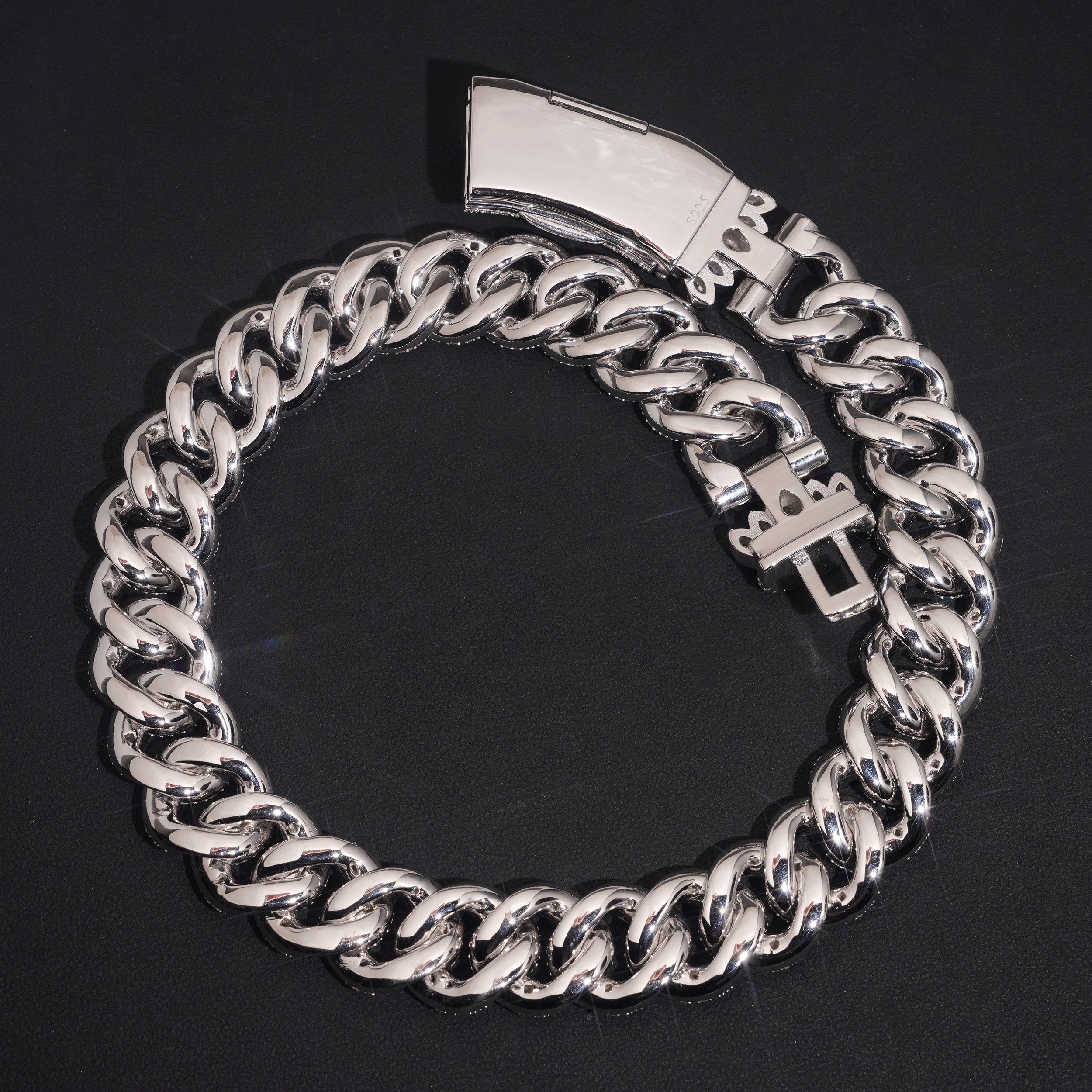 New Arrival Fancy Cut Unique Design 20MM Moissanite Diamond Cuban Link Chain Necklace