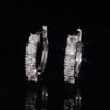 925 Sterling Silver VVS lab Grown Diamond Hoop Earrings