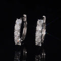 925 Sterling Silver VVS lab Grown Diamond Hoop Earrings