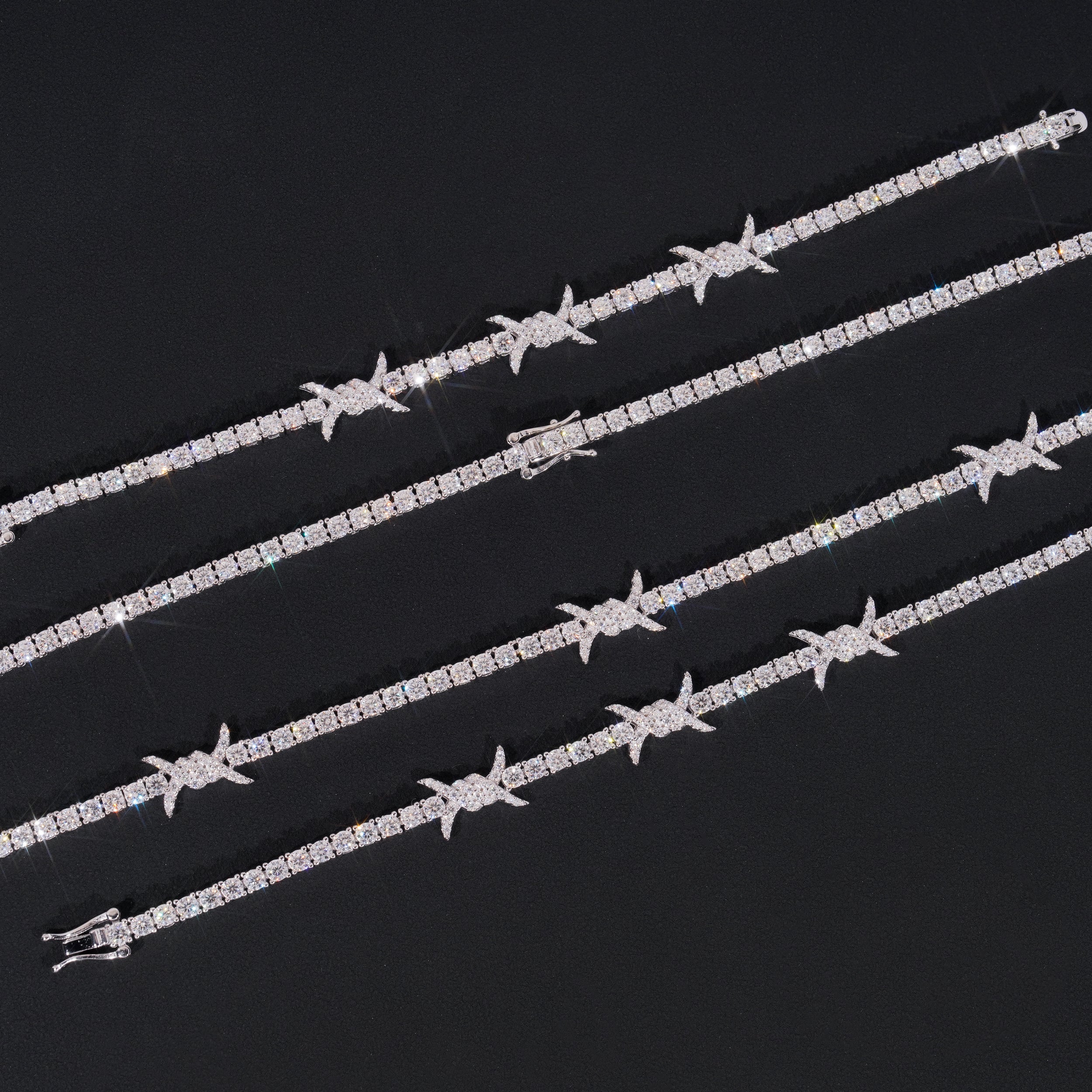 NEW arrival Sterling Silver 925 Wire Link 3MM Tennis Chain And Bracelet