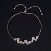 925 Sterling Silver Bezel Setting Women Adjusted Length Moissanite Diamond Bracelet