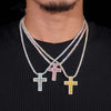 4MM Moissanite Cross Pendant Charm for Tennis Chain - Hip Hop Jewelry