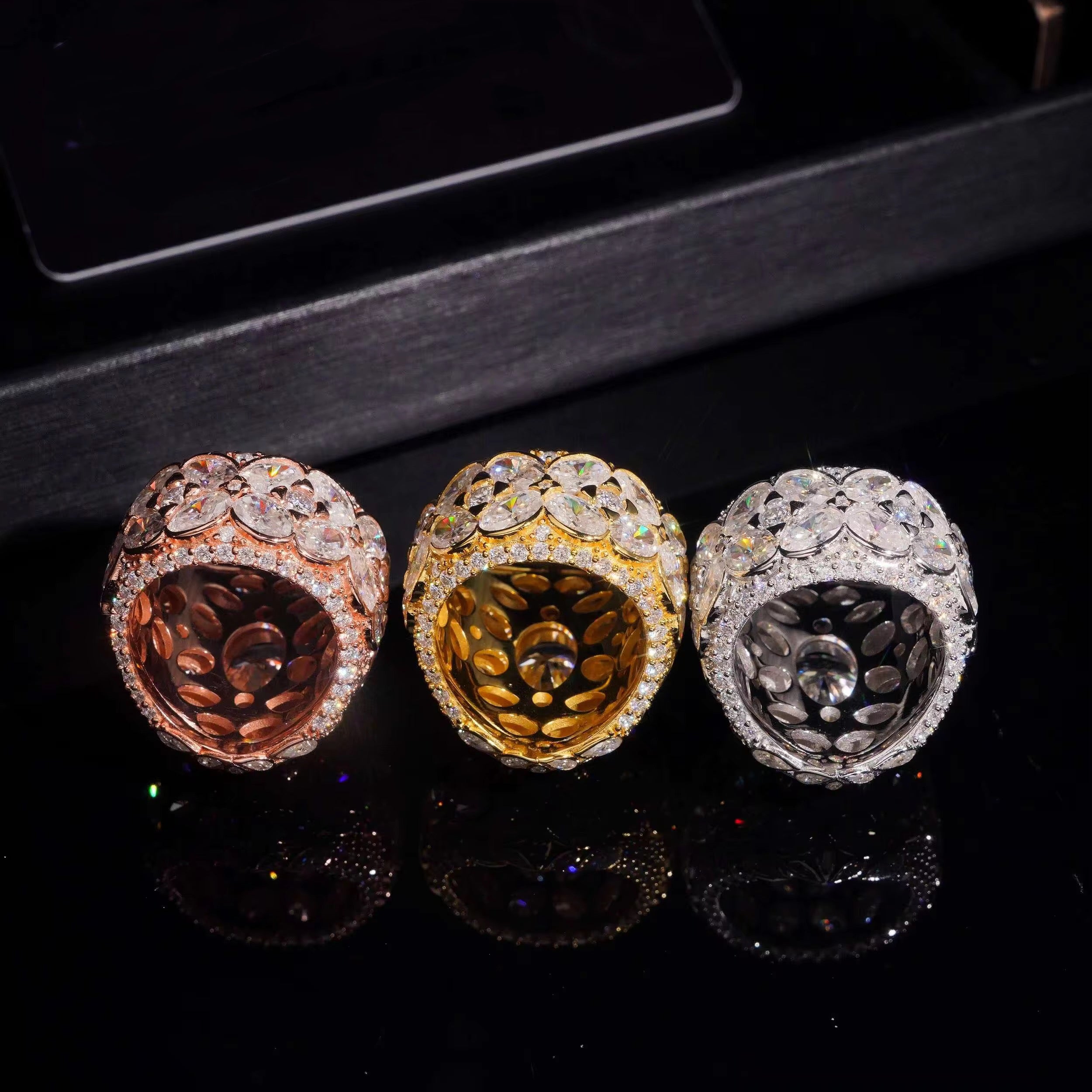 New Arrival Moissanite Men Ring Fancy Cut
