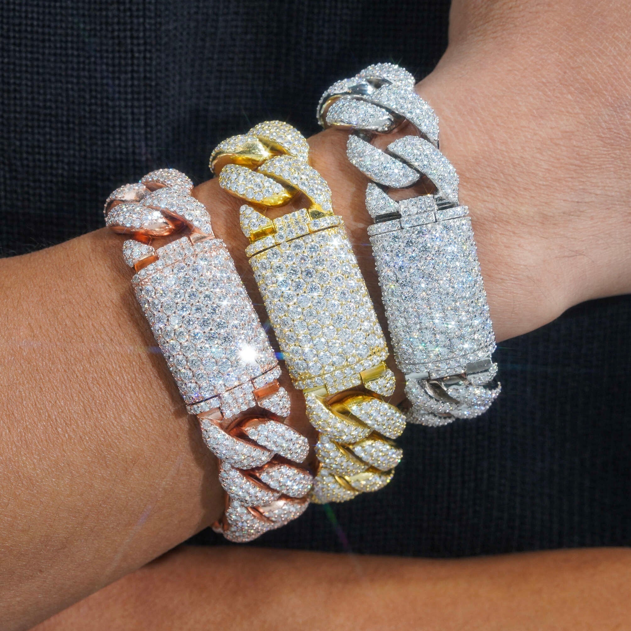 20MM Moissanite Iced Cuban Bracelet