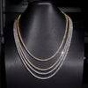 925 Sterling Silver 3mm Lab Grown Diamond Tennis Chain Necklace