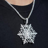 Iced Out Snowflake Pendant VVS Moissanite Diamond Solid Silver