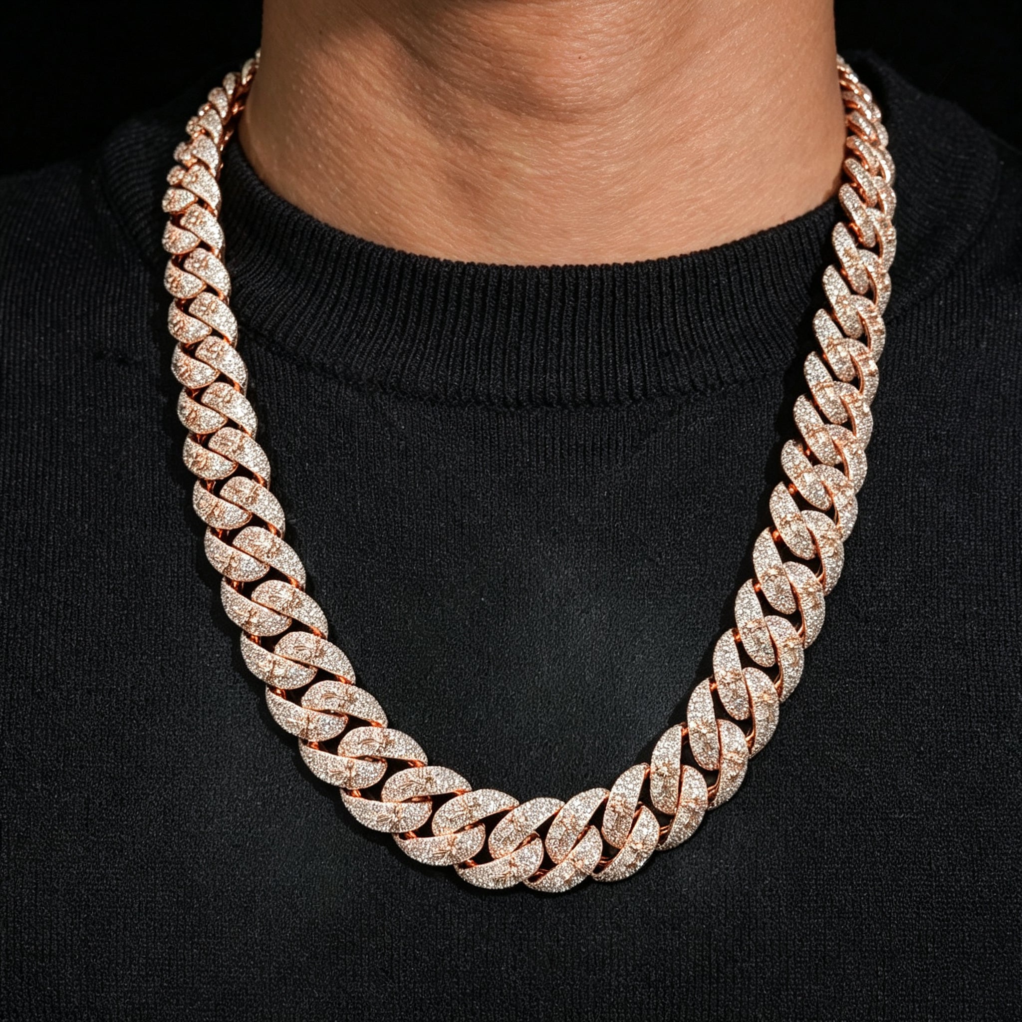 20MM Cross Style Miami Cuban Chain Necklace Moissanite
