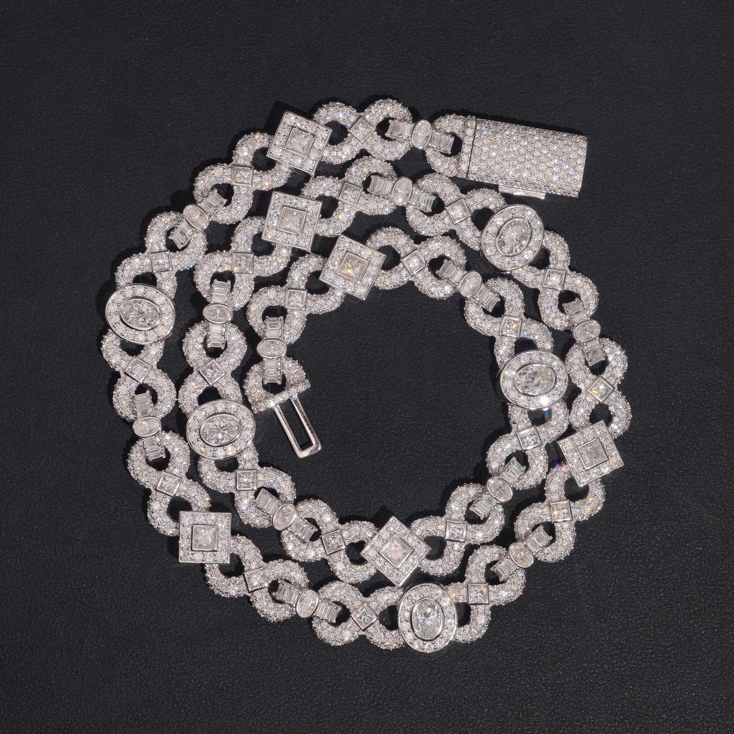 13MM Infinity Link Chain Hip Hop Men Jewelry Moissanite Diamond