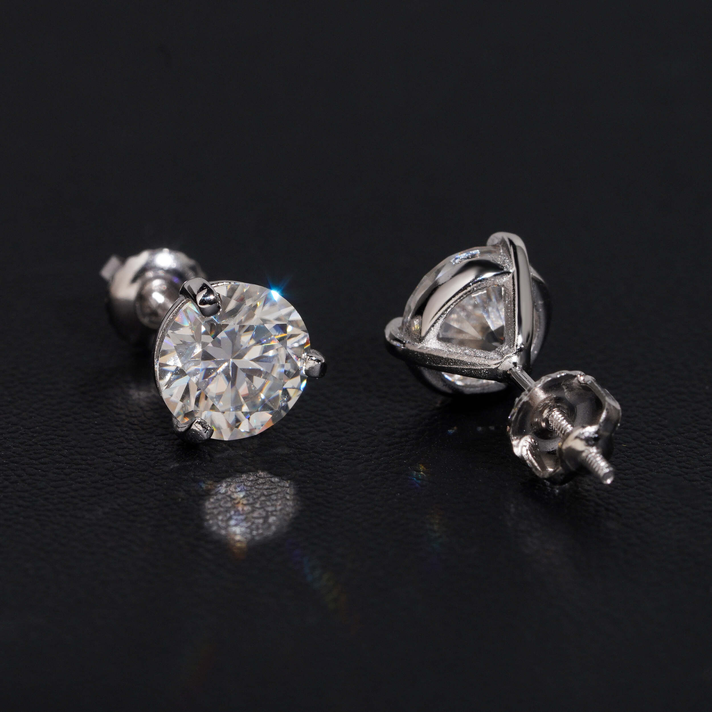 5Ct Per Stone Martini Setting Solitaire Stud Earrings