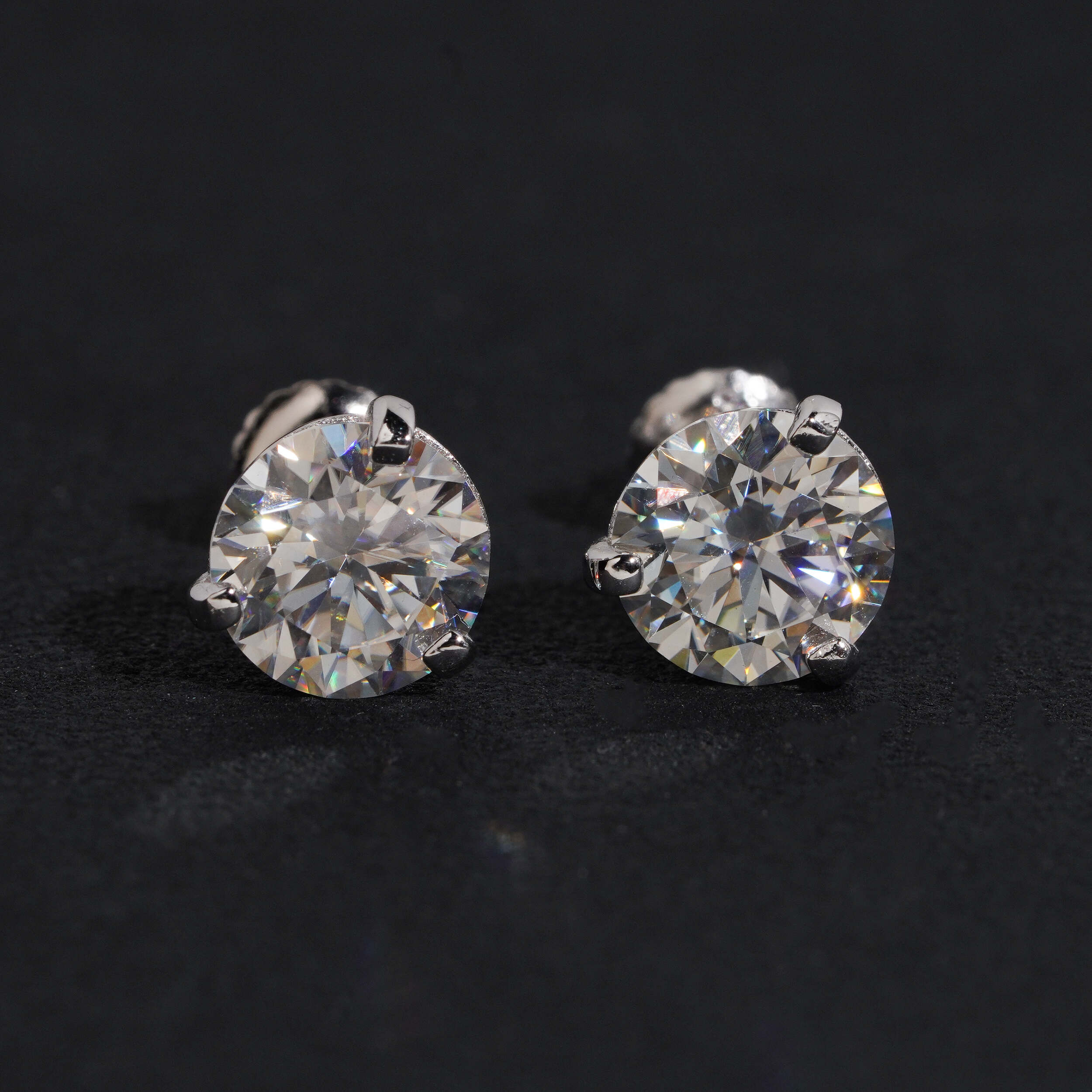 5Ct Per Stone Martini Setting Solitaire Stud Earrings