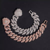 21MM Moissanite Diamond Bezel Setting Cuban Bracelet For Men