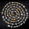 New Arrival Colorful VVS Moissanite Diamond Tennis Link Chain Necklace