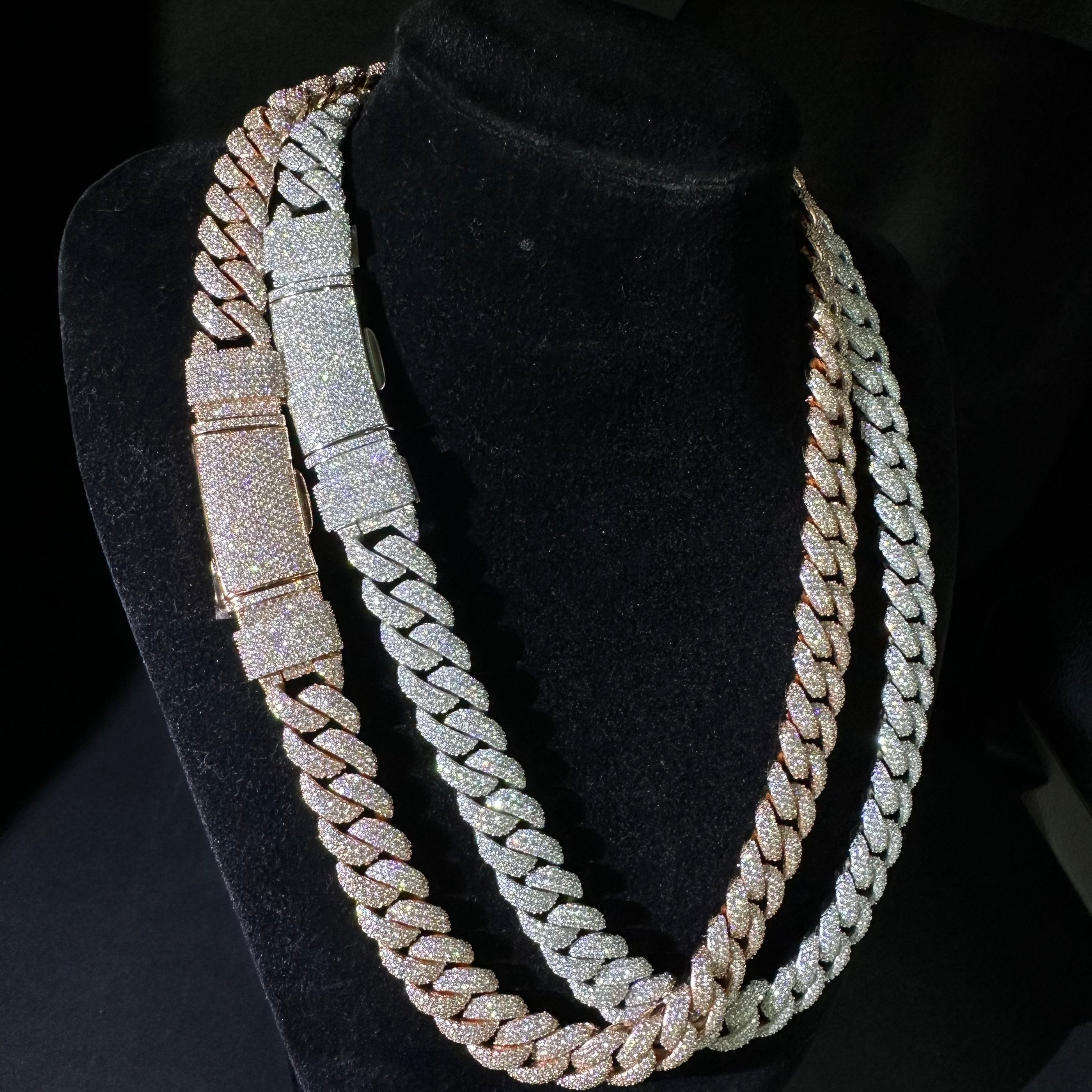 14MM Miami Cuban Necklace Moissanite Diamond