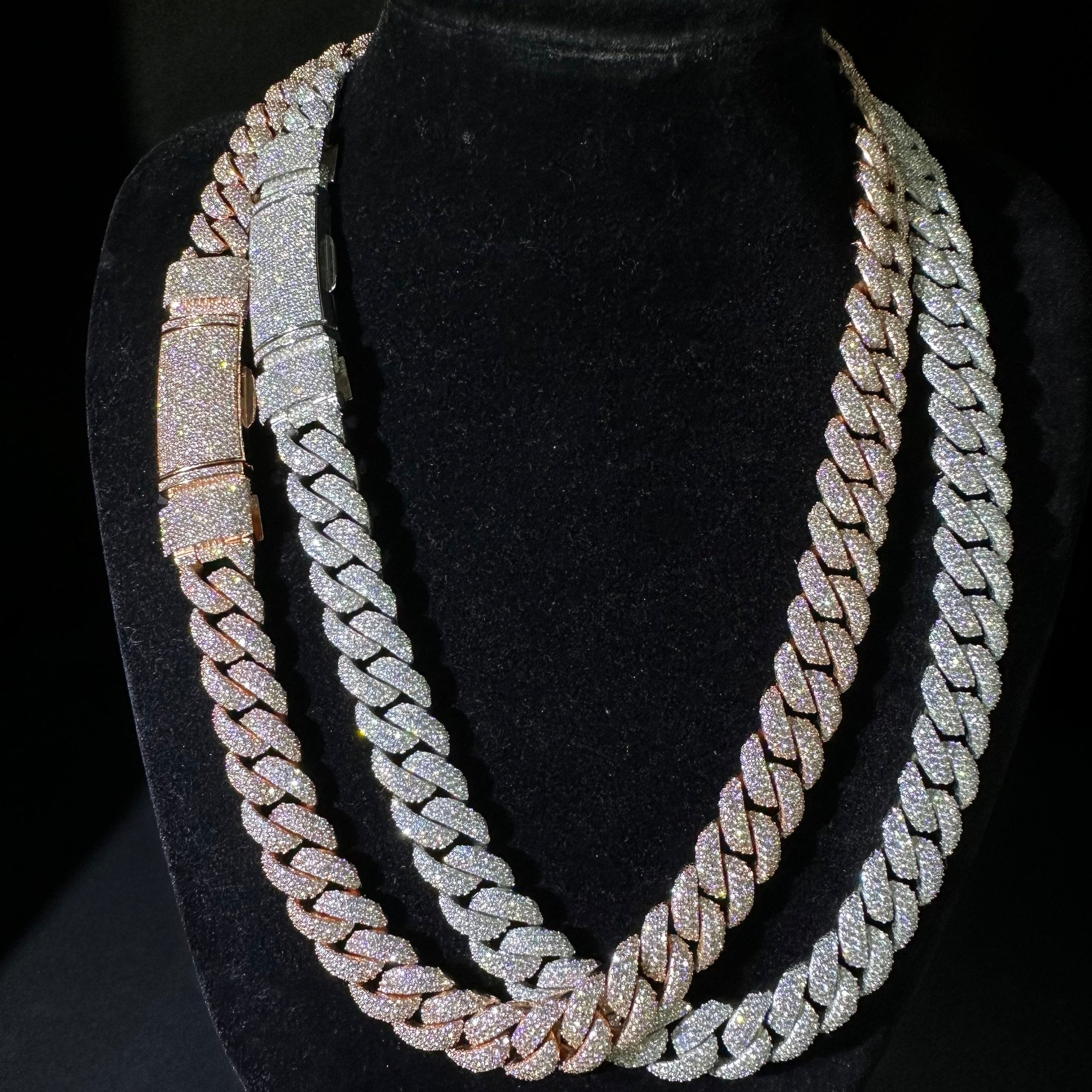 14MM Miami Cuban Necklace Moissanite Diamond