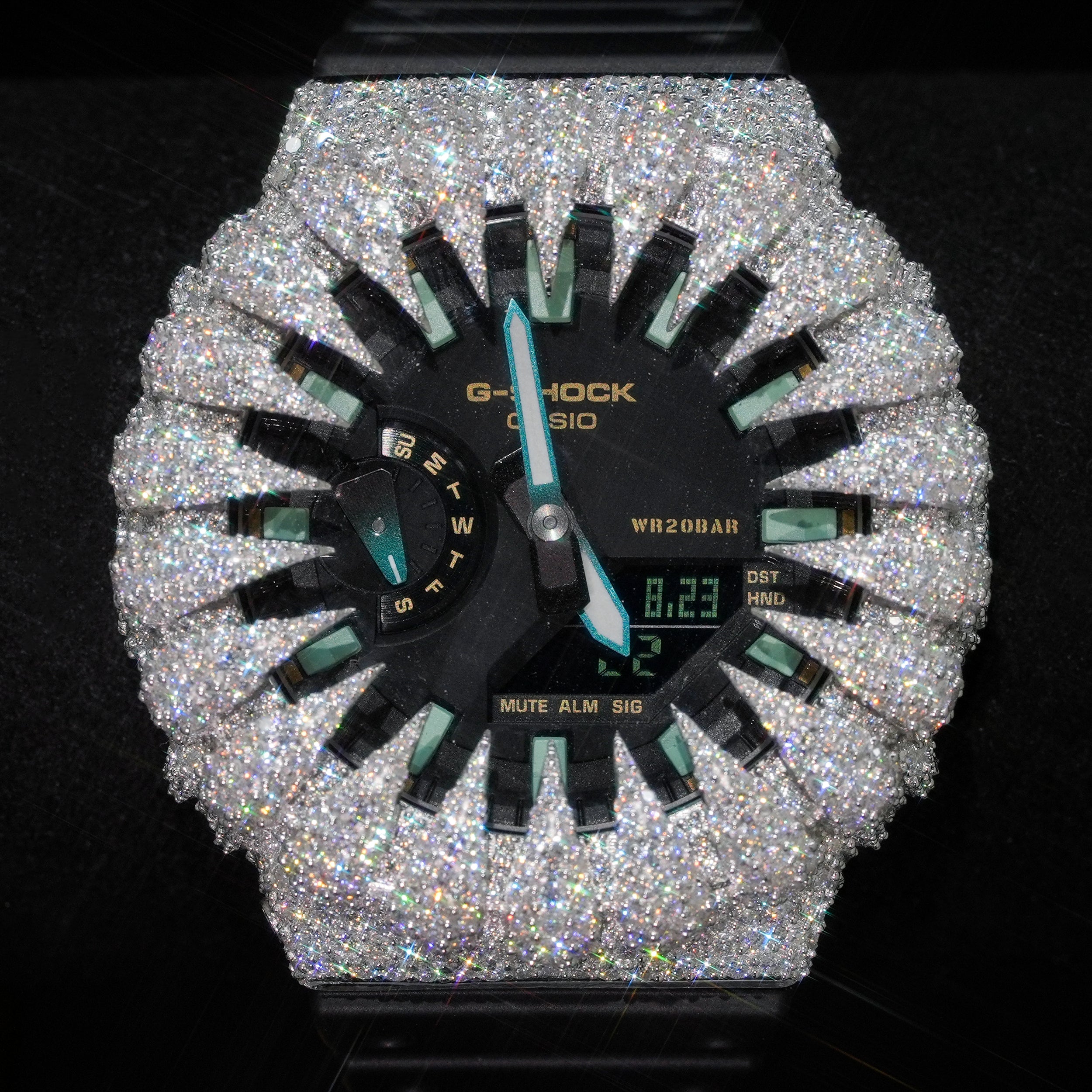 Iced Out G shock Watch Moissanite Diamond