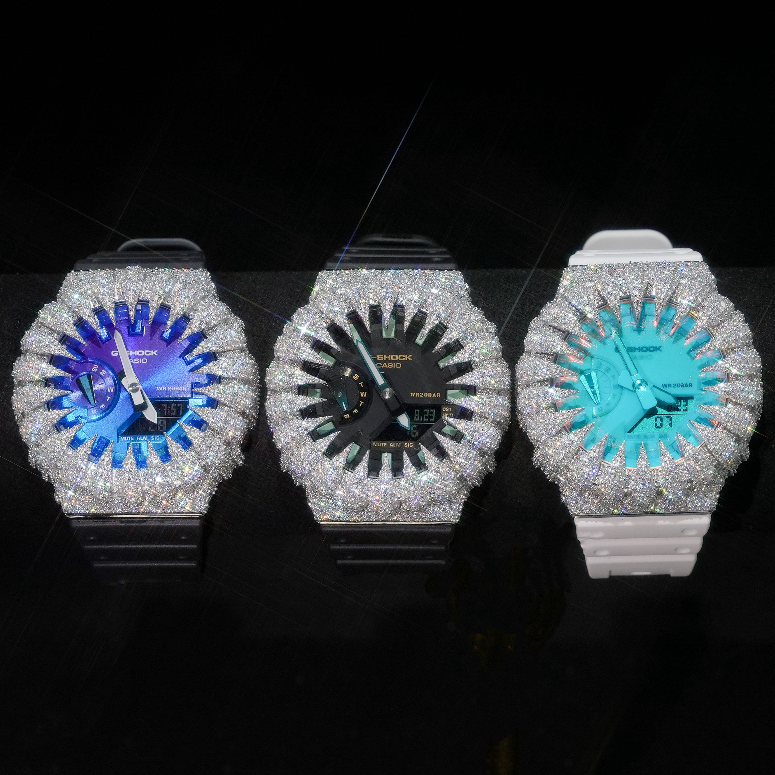 Iced Out G shock Watch Moissanite Diamond