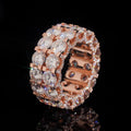 Double Row 50 Pointer Side Iced Eternity Ring