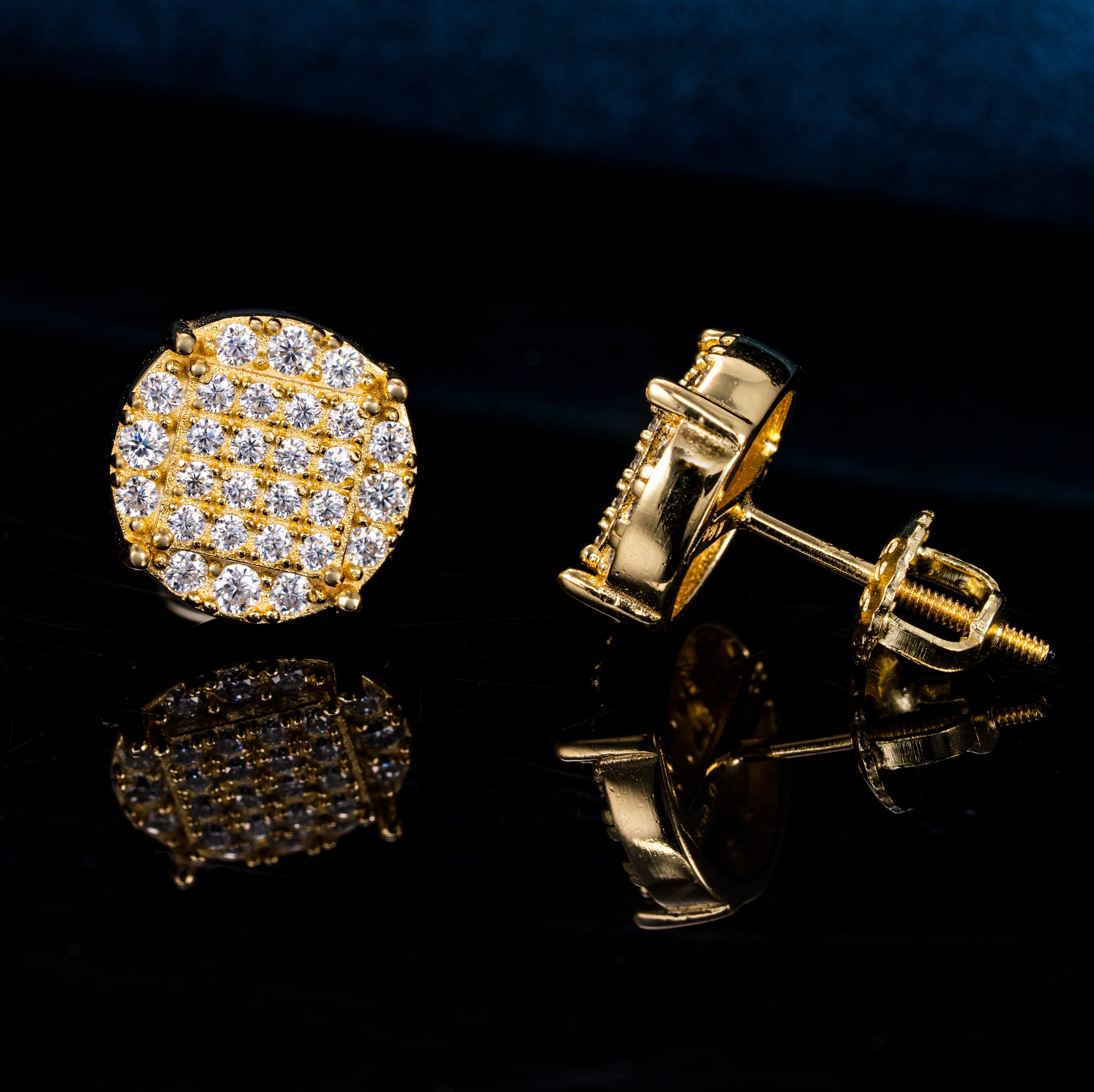 Moisanite redondo enche brincos com diamante GRA de VVS Moissanite habilitado