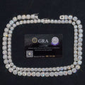 8MM 10MM Big Stone Luxury Moissanite Tennis Chain Necklace