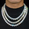 8MM 10MM Big Stone Luxury Moissanite Tennis Chain Necklace