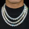 8MM 10MM Big Stone Luxury Moissanite Tennis Chain Necklace