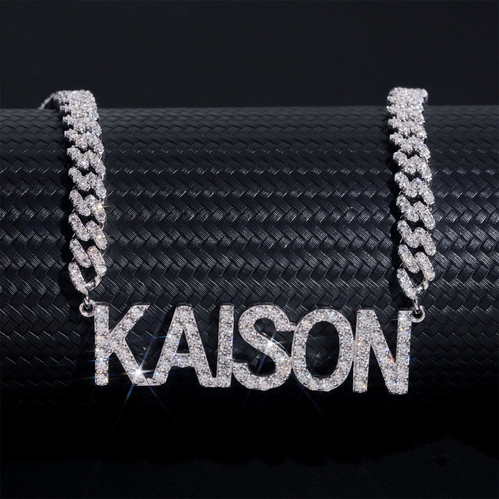 Sterling Silver 925 VVS Moissanite 6MM Cuban Link Chain With Custom Name