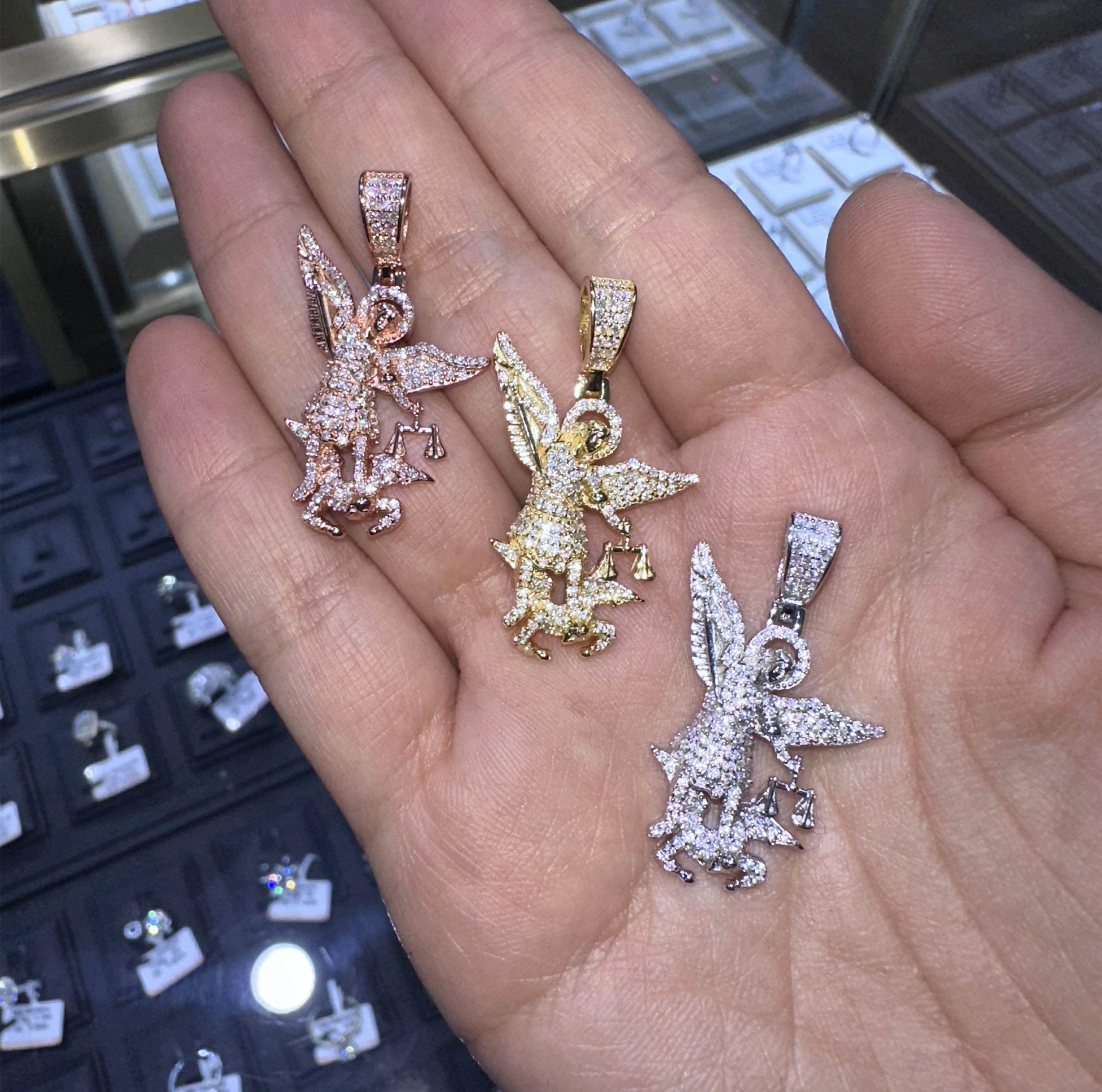 Angel Diamond Pendant Jewelry Iced Out VVS Moissanite