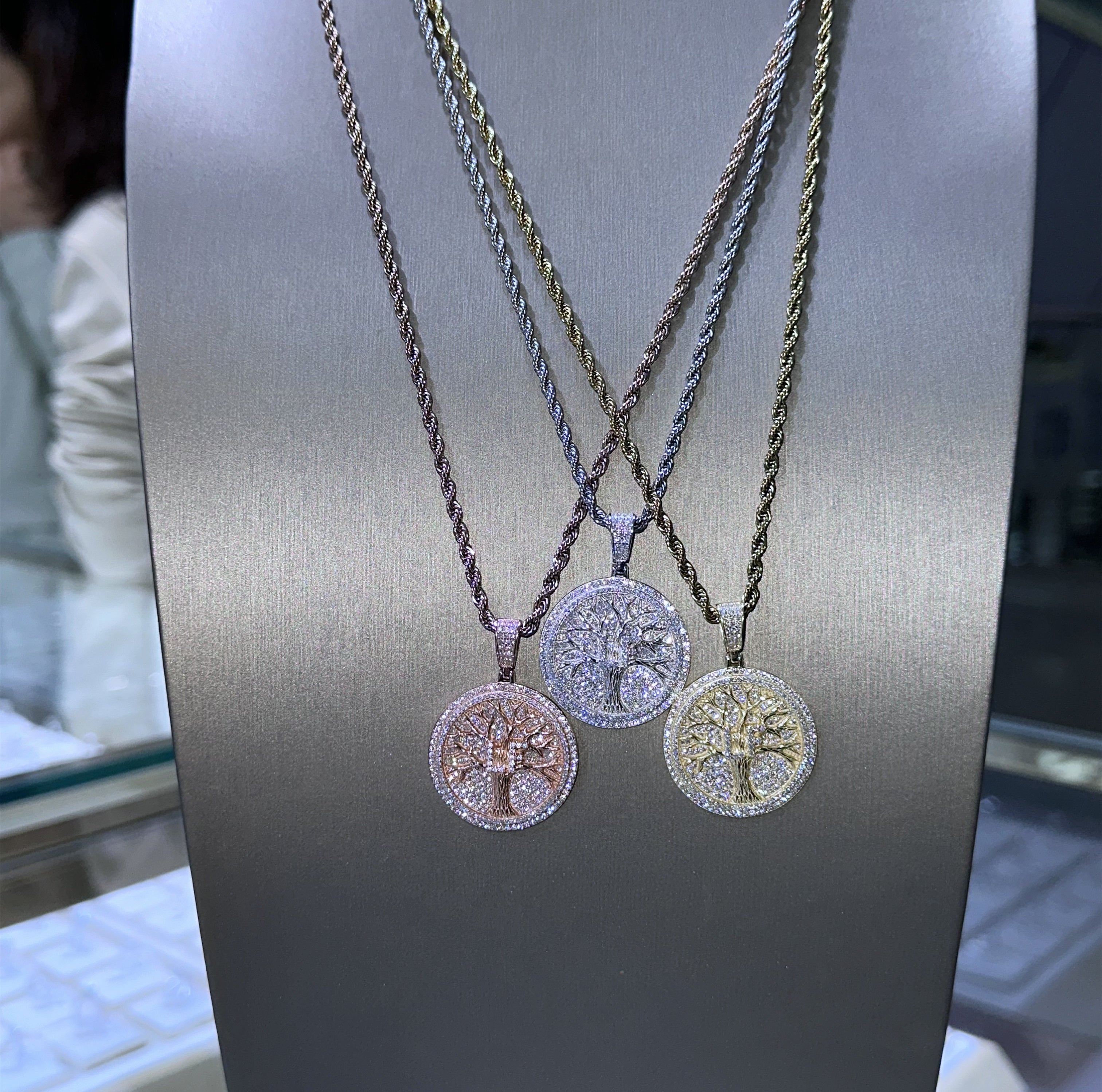 Sterling Silver 925 Life Tree Pendant Moissanite Diamond Pendant