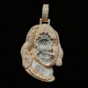 2.5Inch Iced Out Half Skull Half Human Moissanite Franklin Pendant