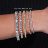 Sterling Silver 925 2MM 3MM 4MM 5MM 6.5MM Moissanite Tennis Bracelet with GRA Certificate
